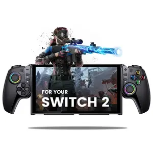 Switch 2 Controller Hall Effect Joystick (No Drift)  One Piece Switch Joypad Replacement to Switch 2 Pro Controller with Ergonomic Grip & Built in Kickstand Turbo/Macro/6 Game Card Slot | Compatible with Switch 2 Only