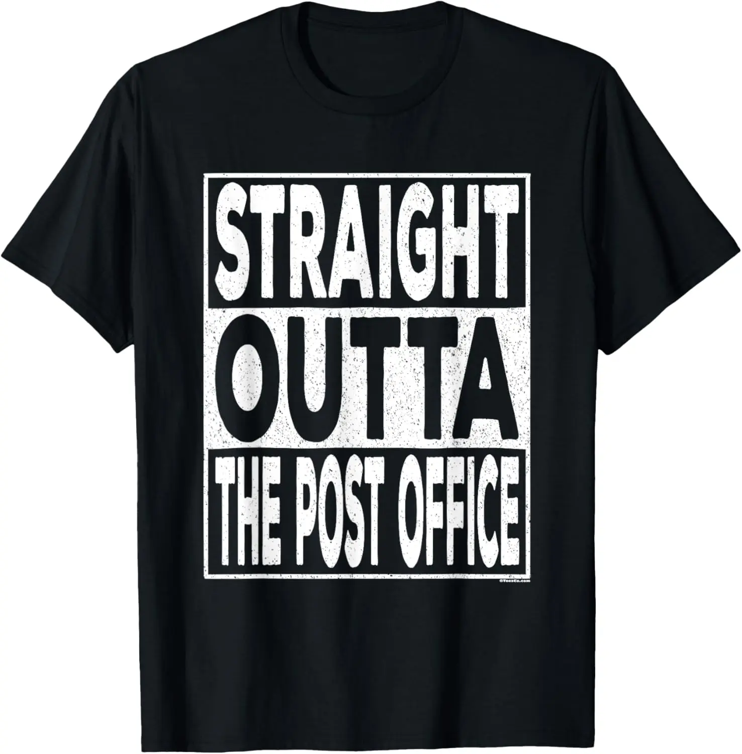 Women's 100% Cotton Short-Sleeve Round Neck Everyday T-Shirt - Vintage Casual Streetwear Style, "Straight Outta The Post Office" Funny US Postal Service Top