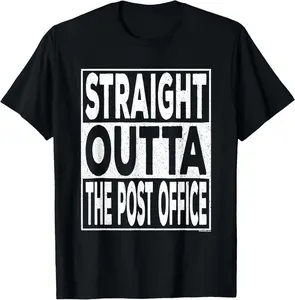 100%cotton Straight Outta The Post Office Funny US Postal Service T-Shirt Menswear Top