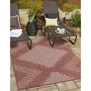 Rust Red Outdoor Modern Rug Rust Red Outdoor Modern Rug