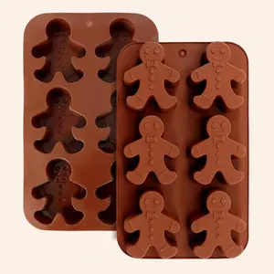 Gingerbread Man/Fruit Snack Shaped Mold Set, Silicone Chocolate Mold, Baking Mold for Cake, Cookie, Jelly, Ice Cube