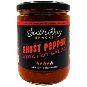 Sixth Day Snacks Ghost Pepper Xtra Hot Salsa (16 oz.)