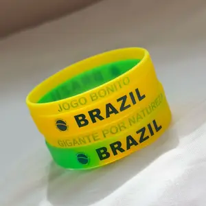 Brazil Pride Silicone Wristbands - JOGO BONITO- World Cup Football - Soccer - Mundial Futbol Fans - Futebol - Pulseira Orgulho Brasileiro - Brasil - 2 units