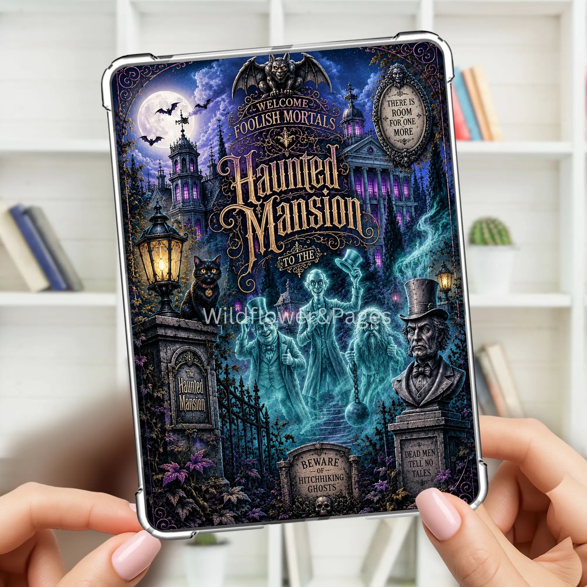 Kindle insert Foolish mortals design, paperwhite, colorsoft, ipad, kobo, boox, Ereader, Fire, Oasis, Scribe spooky season bookish gifts