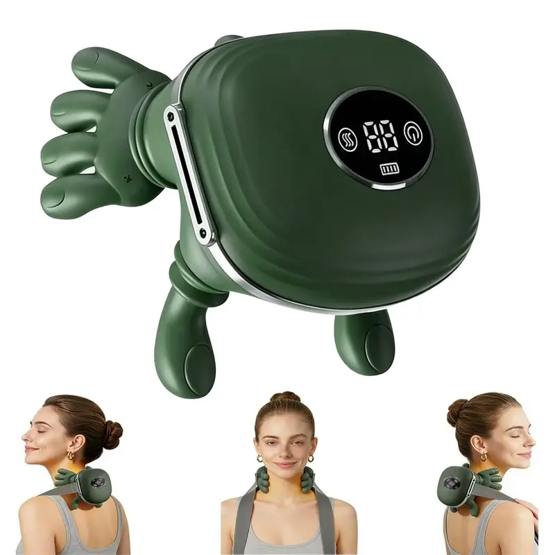 Wireless Portable Neck Massager with Fingers, 4D Kneading Massage, Deep Tissue Relief, Ideal for Home & Office, USB Rechargeable, Usb Rechargeable Massagers