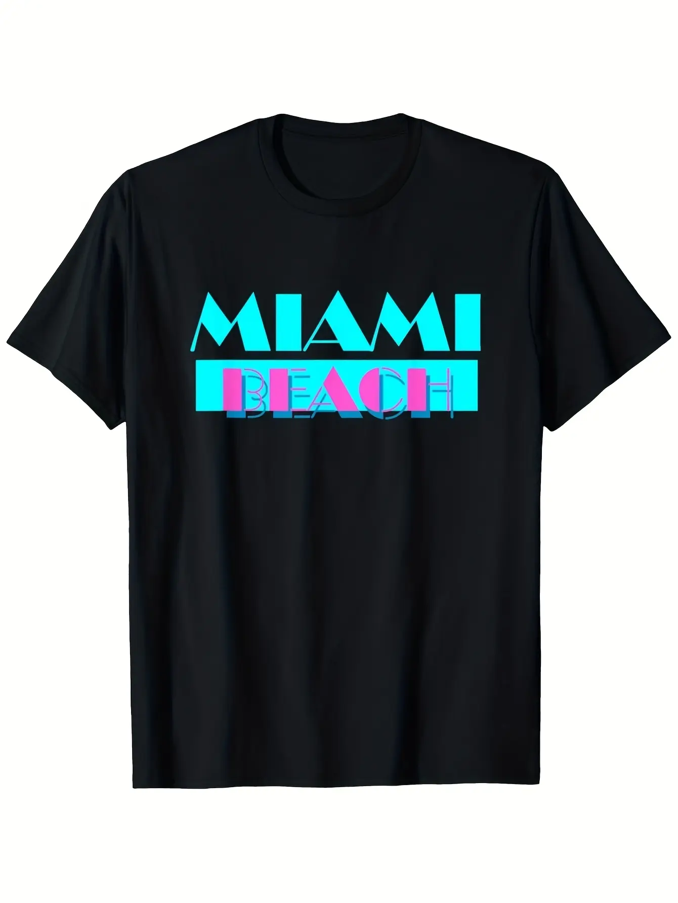 Men'S Heavyweight Miami Beach Vice T-Shirt - Large