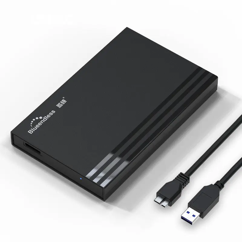 External Hard Drive Enclosure for 2.5" HDD/SSD – USB-C & USB 3.0 Solid State Mechanical Disk Case, 5Gbps High-Speed Notebook Storage Box