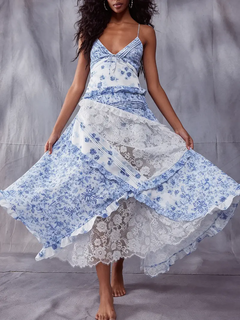 boho paisley maxi dress Solivia – halter with open back and handkerchief hem Maxi Dresses | Long Color:Peach Ombre Name:Turbo 65% Cotton+ 35% PolyesterMEASUREMENTS