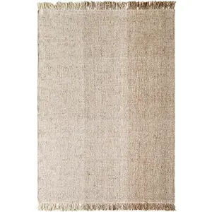 Penha Beige Monochrome Wool Area Rug