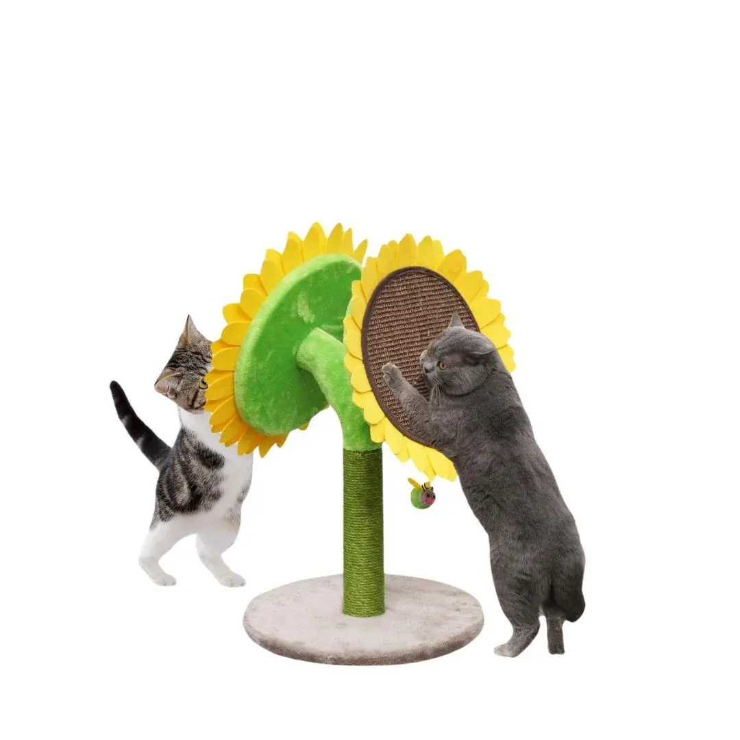 DOUBLE BLOOM SUNFLOWER CAT SCRATCHER PADS AND POST