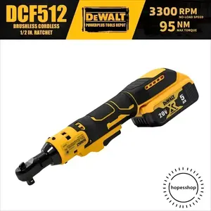 Dewalt DCF512 20V Long Neck Ratchet Wrench, Fastening and Loosening for Automotive and Mechanical Work, Extended Reach Tool with LED Light