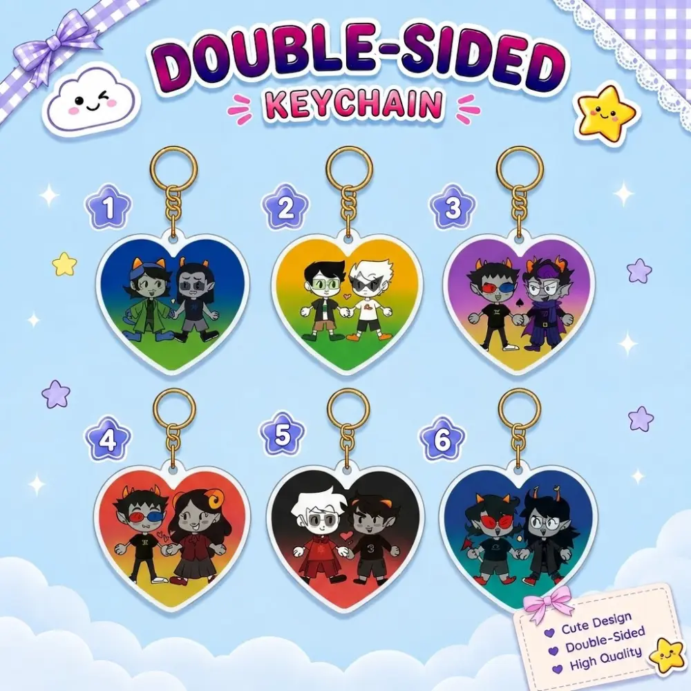 Homestuck Keychain Lollipop Ship Charm Acrylic Anime Figure Cute Gift