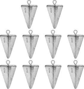 Fishing Weights Sinkers Pyramid Sinkers Kits Saltwater Surf Fishing Tackle Gear Bullet Fishing Weights Assortment 1oz 2oz 3oz 4oz