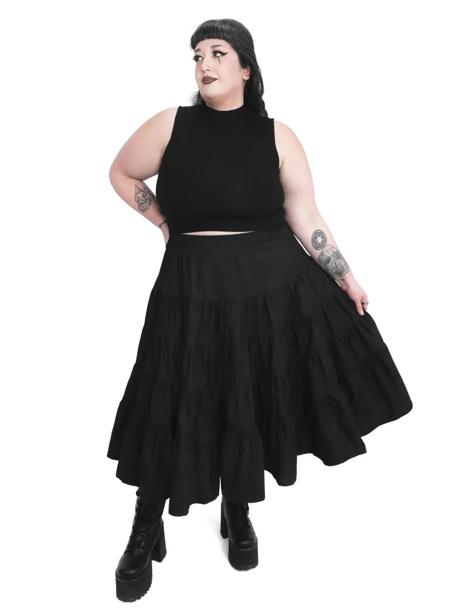 Renata Tiered Midi Skirt FOXBLOOD