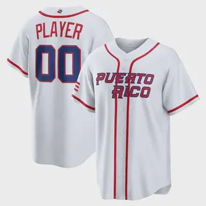 Men's Puerto Rico Baseball White 2026 World Baseball Classic - Full Size Adult and Youth