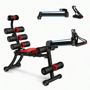 22-in-1 Abs Workout Machine, 100% Metal Frame Adjustable Abdominal Trainer, Non-Woven Fabric Home Fitness Chair for Stomach & Sit-Up Exercises (Black), 22-In-One