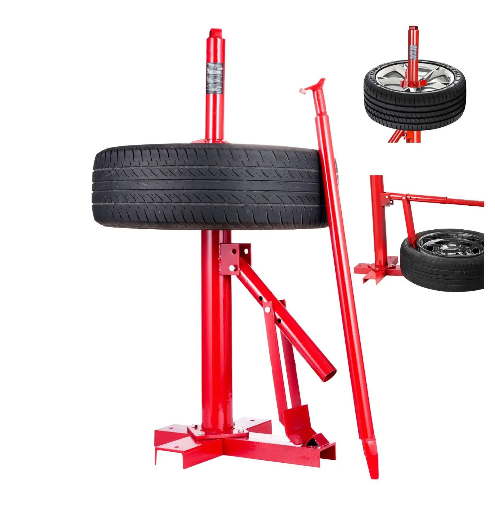 Manual Tire Changer, 8-16 Inch Tire Mounting Tool, Portable Bead Breaker for Car Truck Trailer, Garage Tire Change Machine Default