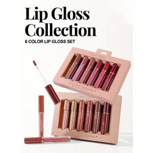 6pcs Velvet Matte Moisturizing Hydrating Lip Glaze, Luxurious Long-Lasting Non-Sticky Liquid Lip Glaze, Glossy Gloss Lip Care Oil Makes Lips More Sensual And Hydrated, with a Lasting Nude Feel And Vibrant Colors, Moisturizing Lip Tint, Makeup, Lipgloss