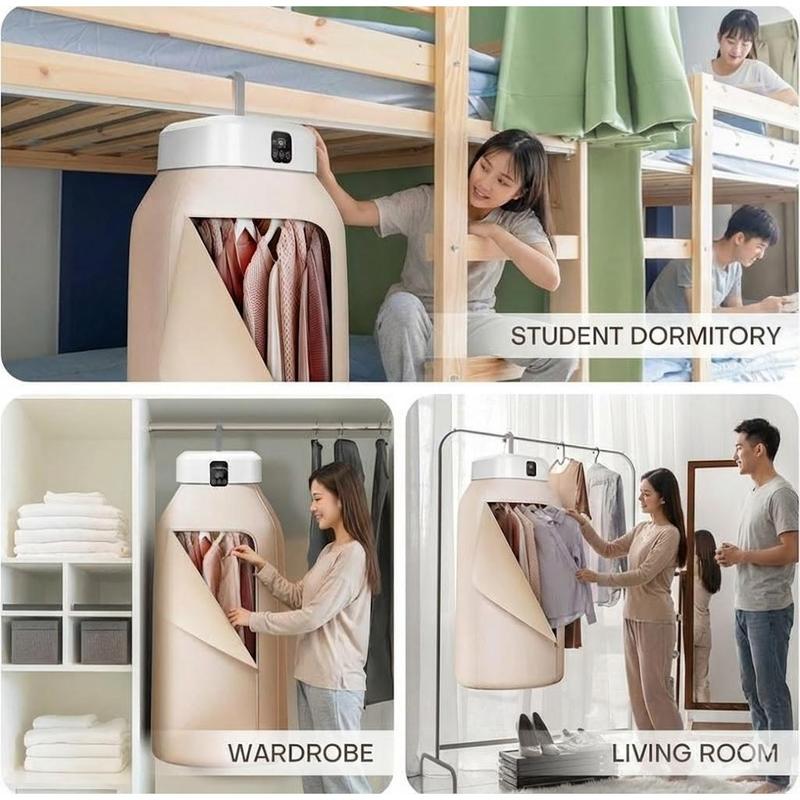 Mini Portable Clothes Dryer for Apartment, Dorm, RV & Travel, Easy-to-Use Compact Electric Dryer with Dryer Bag for Daily Laundry & Quick Drying