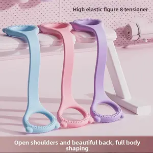 Medical Silicone Figure-8 Resistance Band (15-50 lbs) - 3D Biomechanical Puller for Posture Correction, Rotator Cuff Rehab & Back/Shoulder Sculpting Non-Snap Physical Therapy Equipment for Pilates, Home Gym, Arm Toning cluster sets
