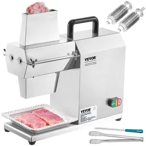 VEVOR Commercial Meat Tenderizer, Heavy Duty Stainless Steel Kitchen Tool with Handle, Meat Tong, and Cleaning Brush, 450W Electric Meat Tenderizer Machine for Beef, Turkey, Chicken, Pork, and Fish, 450W Power, Lt-01 Model
