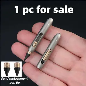 Mini Ultra-Light Titanium Alloy Erasable Pencil, Keychain Pocket Pen, Portable Travel Writing Tool, Outdoor Emergency Gift