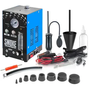 Smoke Machine Leak Detector - Built-in Air Pump and Flow Meter, 10s Fast Smoke Output, EVAP Vacuum Leak Tester for Car Engine Diagnostics DIY Garage Weekend Use