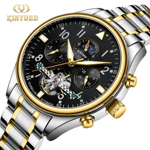 [KINYUED] Men's Watch Mechanical Watch Multi-function Mechanical Watch Automatic Men's Watch Business Fashion Mechanical Men's Watch