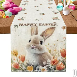 Easter Tablecloth, Holiday Decoration, Perfect for Spring Celebrations, Home Use, Party Occasions, High-Quality Material