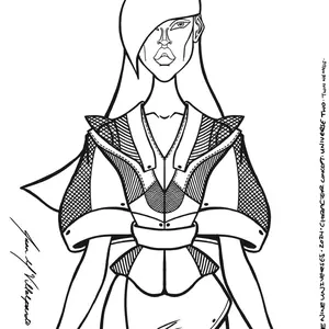 Concept Character 11x17 Cardstock Print Futuristic from Tales of The Nine Universes