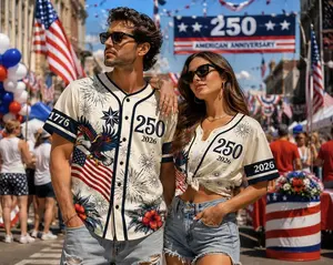 Vintage Customizable Patriotic 250 years Baseball Jersey, Personalize July 4th Matching Jersey, USA 250th Anniversary Matching Outfit