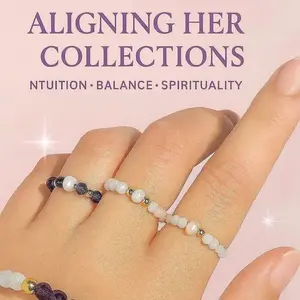 Chakra Rings- Moonstone/Amethyst