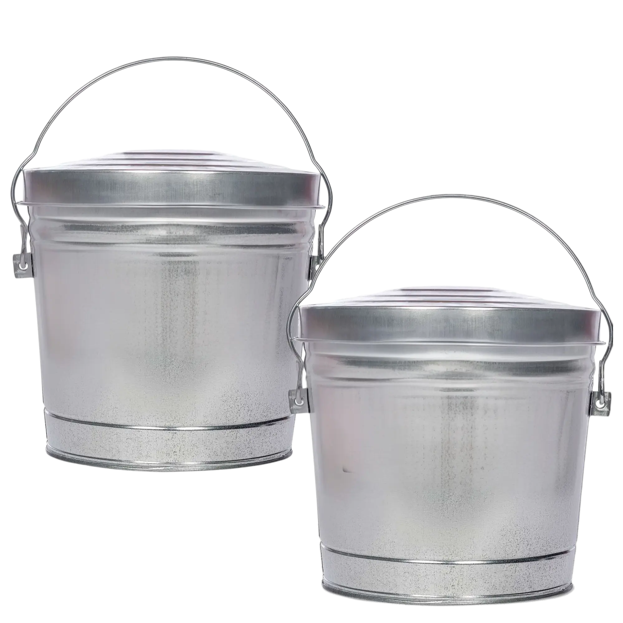 47182434 - 2 PACK Galvanized Steel Locking Lid Storage Can, 6-Gallon