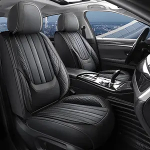 Car Seat Covers For Chevy Chevrolet Blazer/Cobalt/Cruze/Equinox/HHR/Impala/Malibu/Sonic/Spark/Trailblazer/Trax/Volt, A Stylish Nappa Leather Car Seat Cover For Full Set 5-Seats, Durable Waterproof Anti-Slip Comfort Car Seat Protector, Vehicle Seat Covers