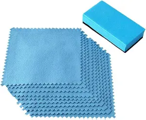 [ NEW DEAL ] Microfiber Suede Applicator Cloths with 2-Sided Foam Pad 10-Pack 4"x4" for Ceramic & Nano Coatings MF6582