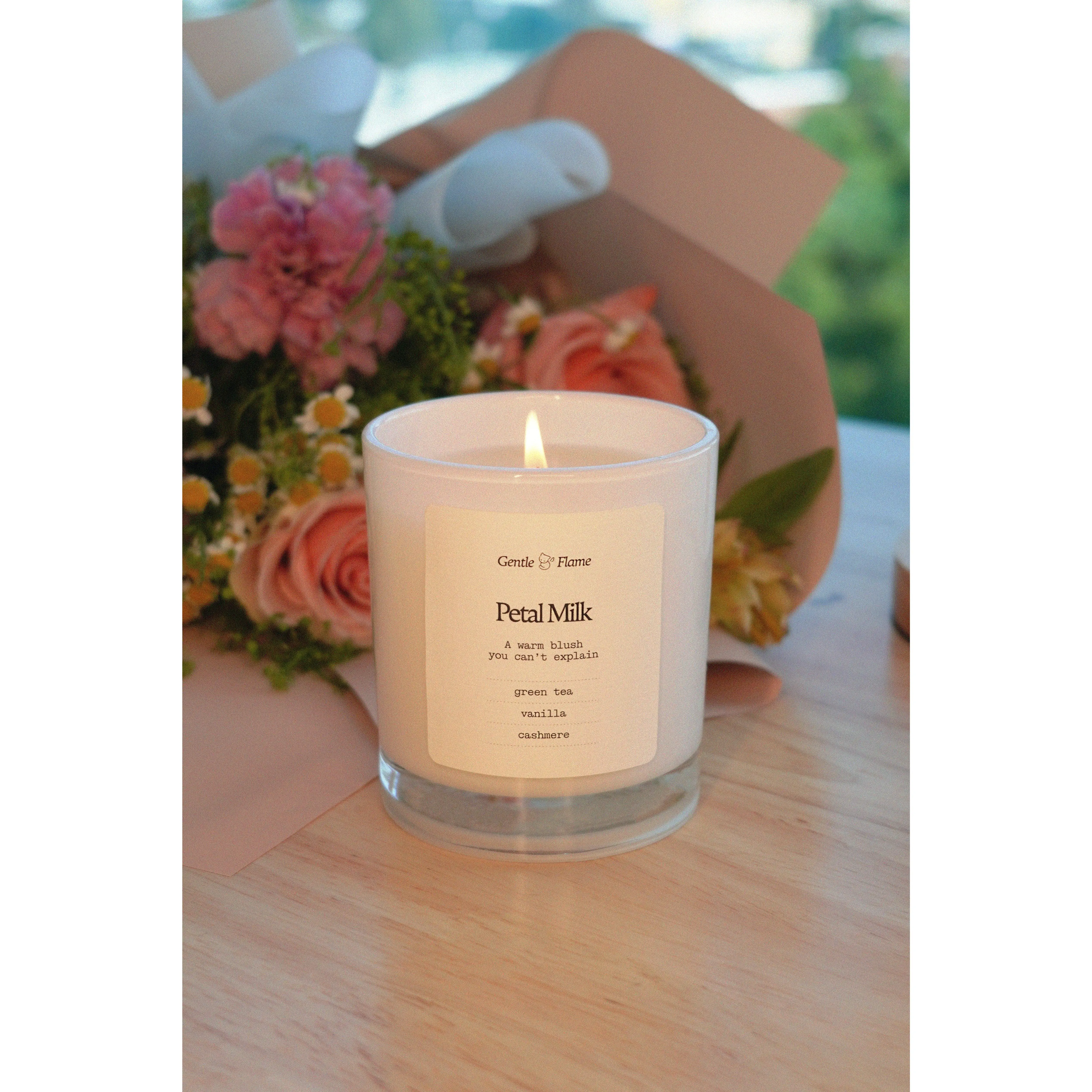Petal Milk Signature Candle - Handmade, Clean-burning