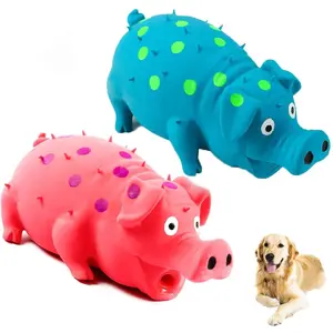 Squeaky Pig Dog Toys, 2 Pack