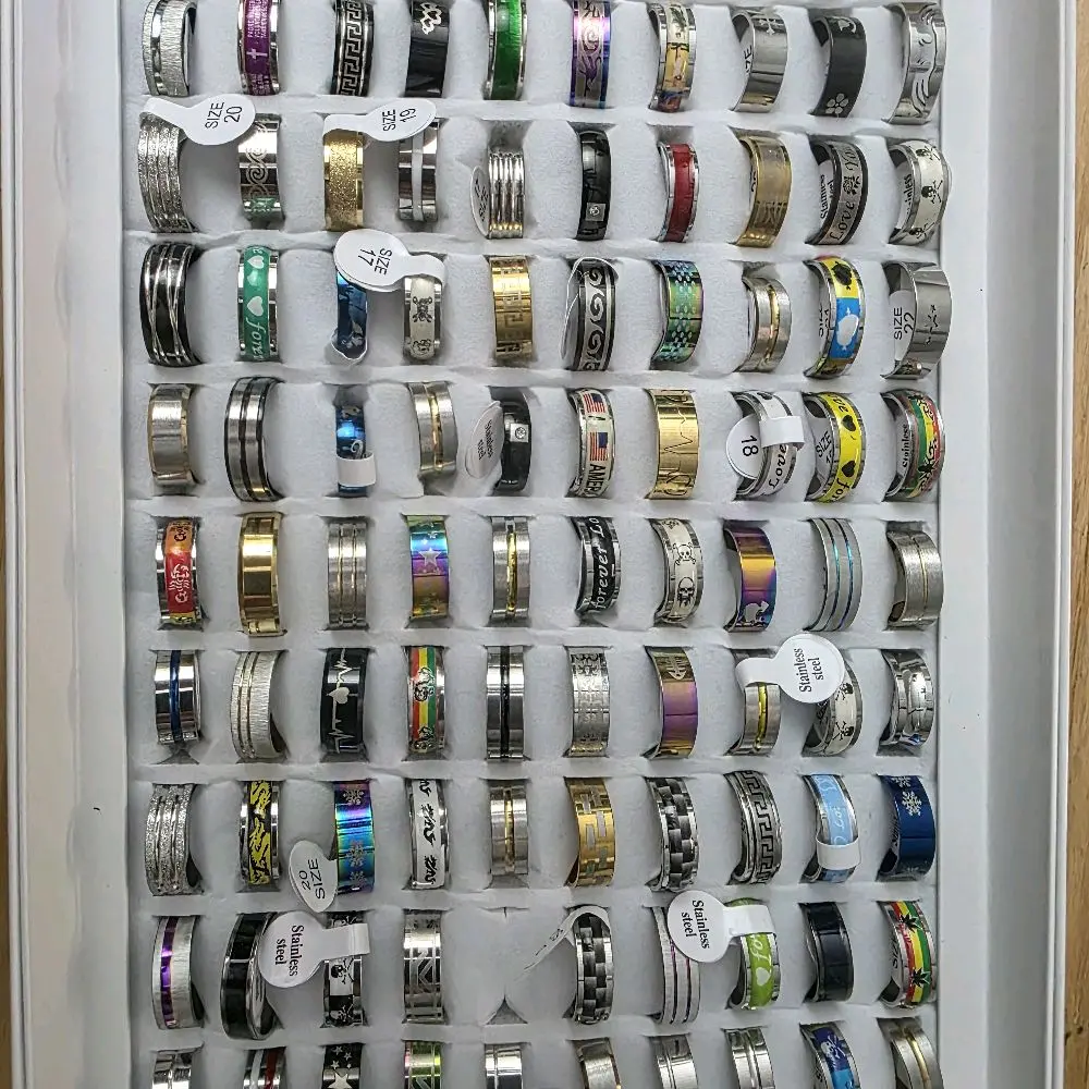 Unisex Stainless Steel Random Pull Rings