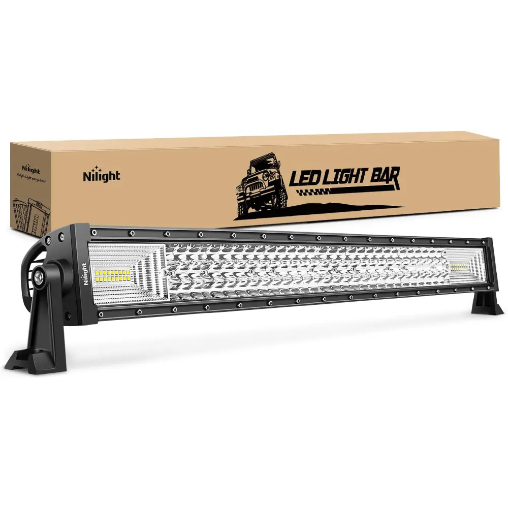 Nilight 32-Inch 378W Triple Row 37800LM Flood-Spot Combo LED Light Bar, Aluminum Led Light Kit with Mount Brackets, Enhanced Lighting for Trucks, Off Road Vehicles