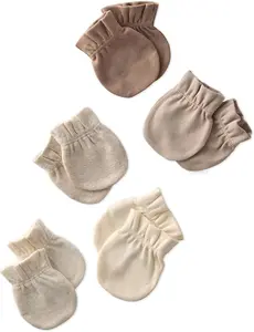 5-Pack Baby Mittens 100% Organic Cotton No Scratch Mittens for Newborn Baby Boys & GirlsGift.