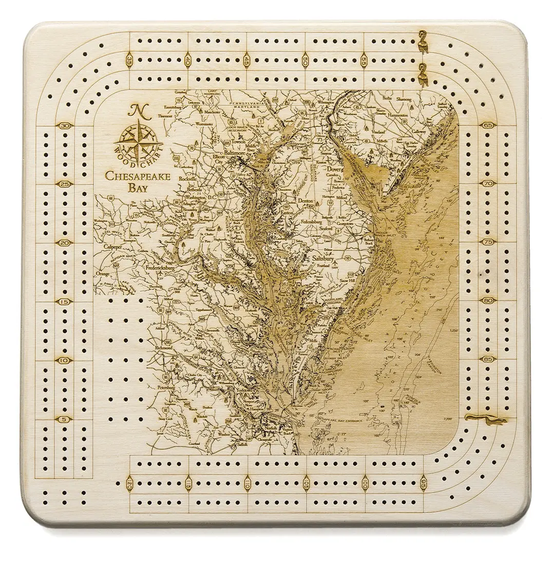 Chesapeake Bay Cribbage Board