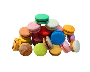 Macaron Bites French Macarons Gift Box - 24 Assorted Macarons with Crunchy Exterior & Moist Cake-like Interior for Special Occasions