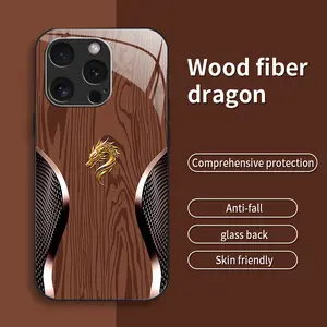 Suitable for [iPhone 16 Pro Max] Personality, simple, luxurious, split dragon pattern, creative, business, high-end, drop-proof glass mobile phone case, affordable, drop-proof, anti-fingerprint-888
