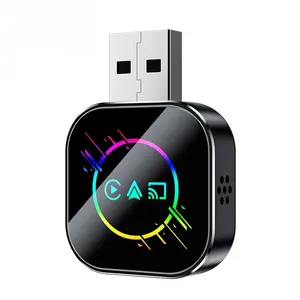 Wireless CarPlay Android Auto and Screen Mirroring, YouTube, for iOS and Android Devices, Plug and Play, Fast Connection, No Latency, Hands-Free Call wireless adapter