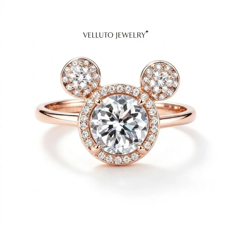 18K GOLD PLATED MOISSANITE ADJUSTABLE 1.0CTW VVSD Color - Classic - Gift for Loved Ones - 18K Gold Plated Ring