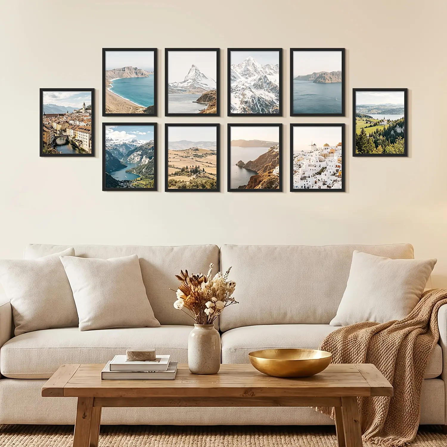 Black 10pcs 11x14 Picture Frame, Display Pictures 8x10 With Mat Or 11x14 Without, Multi Photo Frames Collage For Wall Display, Suitable For Displaying Photos