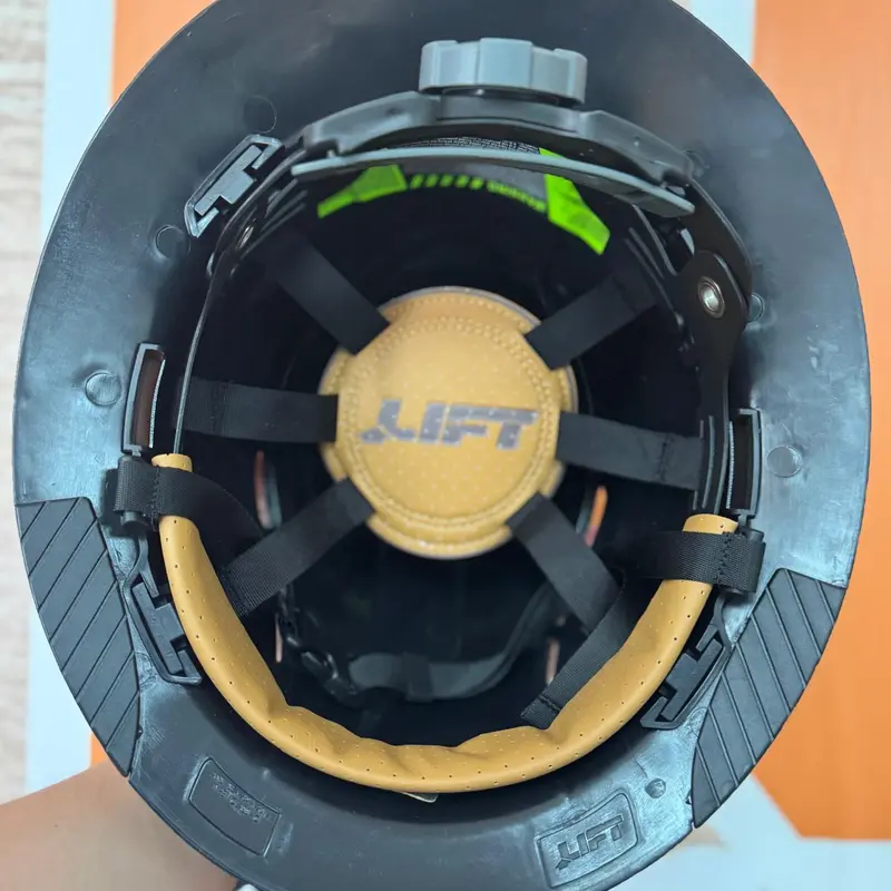 LIFT iDAX Modern Industrial Carbon Fiber Construction Hard Hat - Premium Lightweight Resistant Work Safety Gear, New Hard Hat Design, Safety Head Protection, Daily Use Home Improvement Accessory