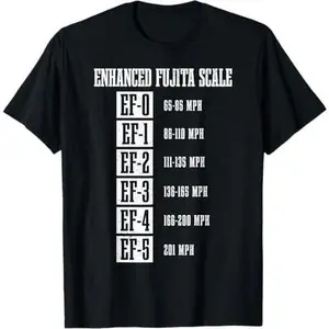 Enhanced Fujita Scale Tornado Storm Chasing Meteorology T-Shirt