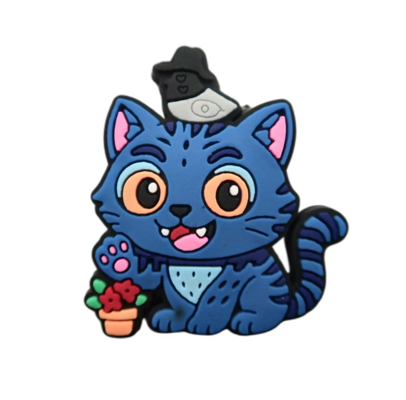 Unisex K-POP Shoe Charms — 18-Piece PVC Cartoon Soft-Rubber Shoe Accessory Set; Cute Shoe Buckles Suitable for All Ages