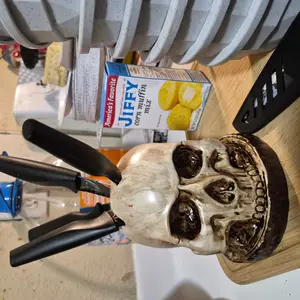 1 Gothic Knife Display Stand - Heavy Duty ABS Knife Block with Slots and Ergonomic Top - Kitchen Knife Storage Rack, Knife Holder - Horror Themed Knife Block for Knife Collectors, Chefs, Durable and Easy-to-Clean Blade Holder - Multi-Knife Storage Solutio